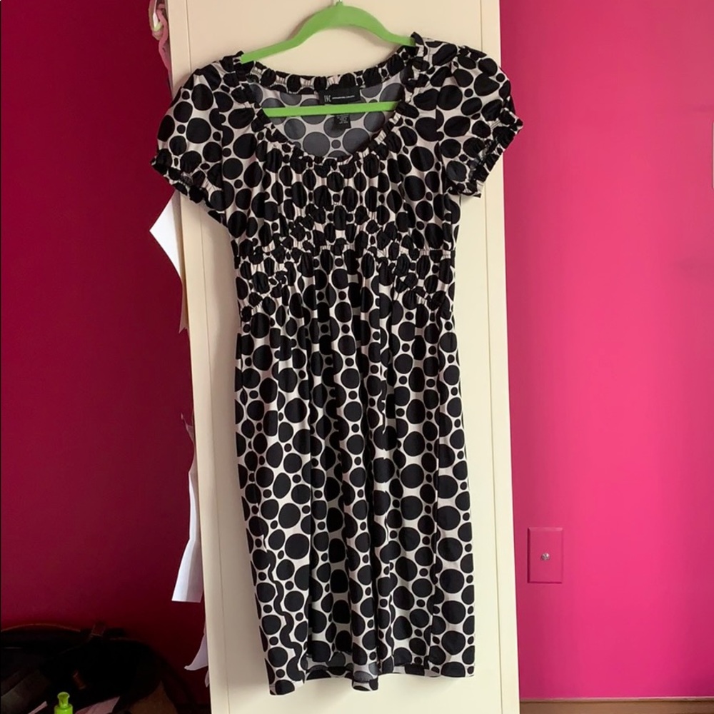 Black & white polka dot dress